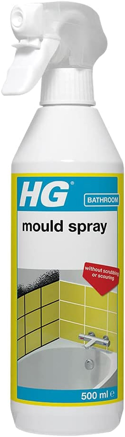 Mould Spray, Effective Mould Spray & Mildew Cleaner, Removes Mouldy Stains from Walls, Tiles, Silicone Seals & More - 500Ml , Pack of 1