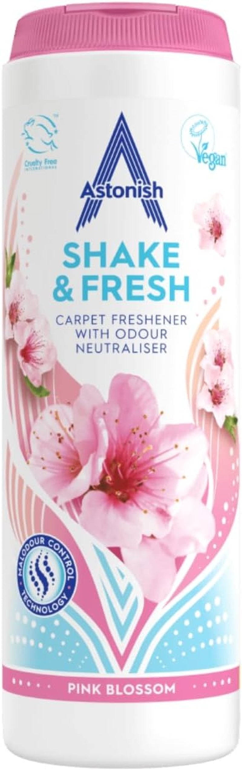 Shake & Fresh Carpet Freshener, Eliminates Odours, Pink Blossom, 350G