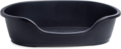 Plastic Dog Bed, Black, Small (60 Cm)