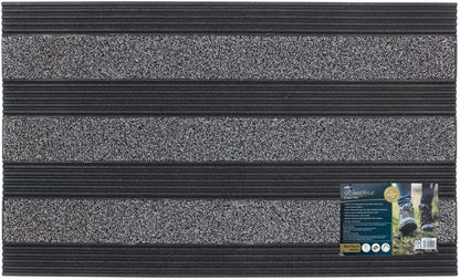 Woodford Outdoor Rubber Backed Scraper Door Mat, Grey, 46 X 76 Cm