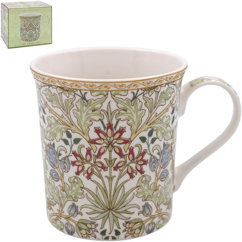 British Designed Coffee Mug | Ceramic Coffee Mugs for Home or Work | Large Mugs for Hot Drinks | Hyacinth 2 Tea and Coffee Cups - William Morris