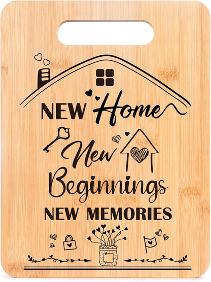 New Home Housewarming Gifts - House Warming Gifts for New Home, Bamboo Chopping Board New House Gift Ideas, New Home Essentials Cutting Board, Kitchen Gift for Couples Friend Family