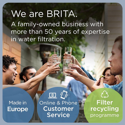 Marella XL Water Filter Jug Blue (3.5L) Incl. 1X MAXTRA PRO All-In-1 Cartridge - Large-Volume Jug with Digital LTI and Flip-Lid - Now in Sustainable Smart Box Packaging