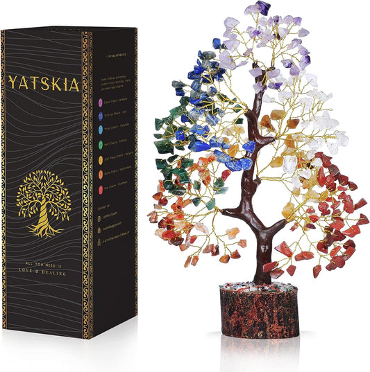 7 Chakra Tree of Life, Crystals and Healing Stones, Birthday Gifts for Women - Crystal Tree for Positive Energy, Office Decor, Gifts for Women, Mom Birthday Gifts for Women