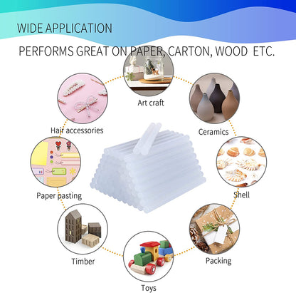 Hot Glue Sticks for Hot Glue Gun,  50 Pack 7Mm X 100Mm Hot Glue Gun Sticks - SGS Approved