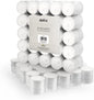 Unscented Tea Lights White - 50 Pack - Long-Lasting 8 Hour Burn Time - Smoke-Free Bright Flame - Ideal for Weddings, Events, Aromatherapy, Home Décor, and Emergency Use - Premium Quality