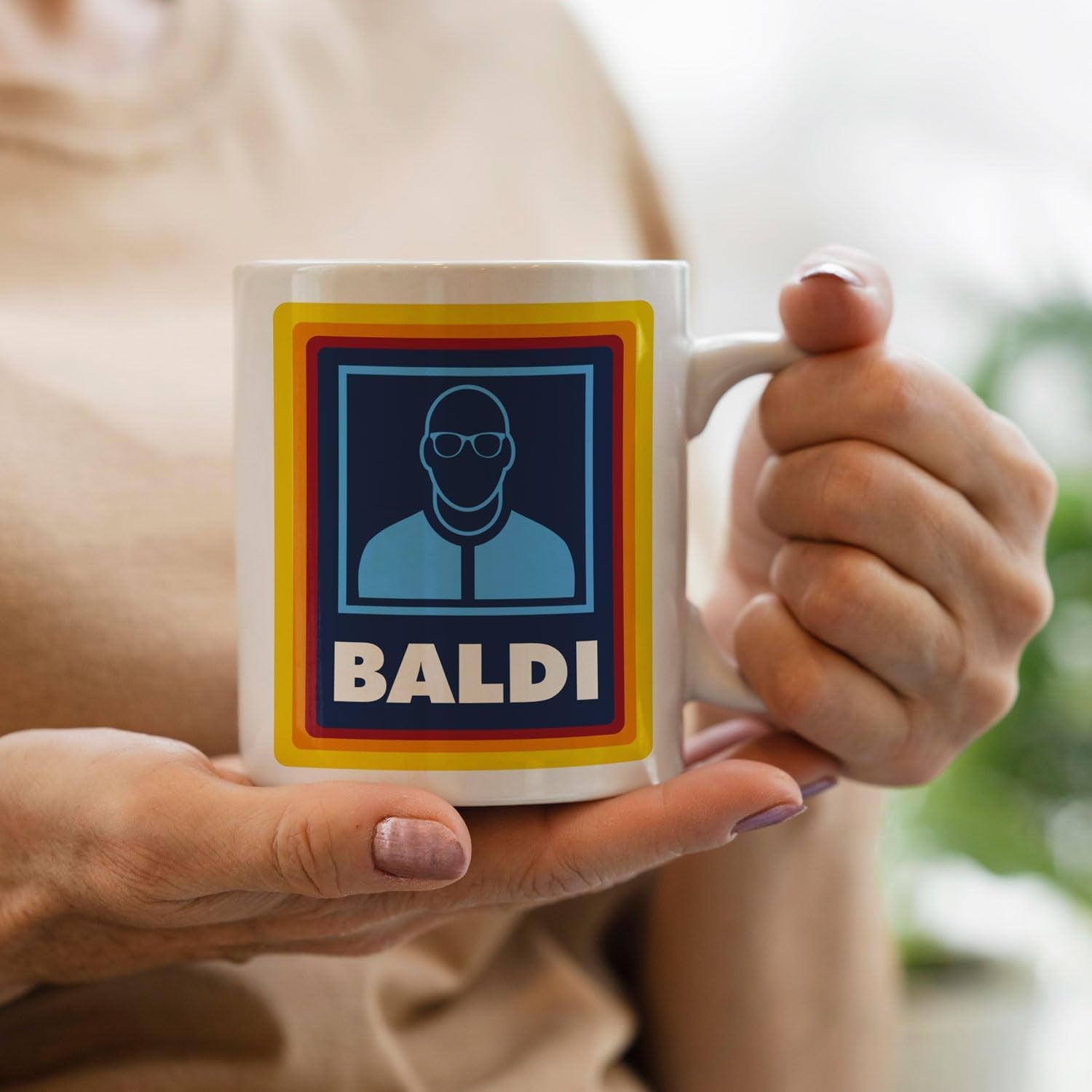 Baldi Gift Mug Funny Gift for Bald Man Gift for Bald Dad. Gift for Stepdad. Baldi Mug Gift for Fathers Fathers Day Mug Grandad Mug Funny Novelty Bald Mens Boys Gift Present for Dad