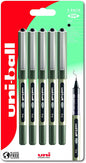 UB-157 Eye Rollerball Pens. Premium Fine 0.7Mm Ballpoint Tip for Super Smooth Handwriting, Drawing, Art, Crafts and Colouring. Fade and Water Resistant Liquid Uni Super Ink. Pack of 5 Blue
