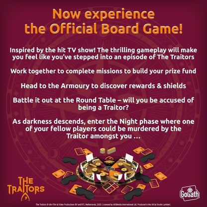 Games Presents: the Traitors - Official Board Game | Based on the Hit BBC Show | Can the Faithfuls Catch the Traitor? | for 4-6 Players | Ages 12+