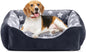 Medium Dog Bed Washable(64X53Cm), Super Soft Cosy Dog Beds Grey Pet Bed, Premium Grey Rectangle Puppy Bed for Small Medium Large Dogs, Ideal for Labrador, Chihuahua, Springer Spaniel, Etc