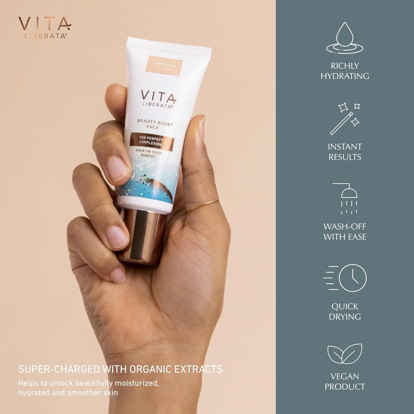 Beauty Blur Face - Lighter Light, BB Cream, Hydrating Skin Finish, Radiant Glow & Flawless Finish, 30Ml
