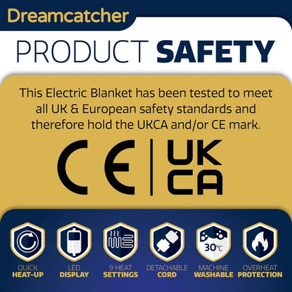 Luxurious Grey Heated Throw Electric Blanket, 160 X 120Cm Heated Blanket Machine Washable Soft Fleece Electric Throw Overblanket with Hr 12HR Timer and 9X Control Heat Settings