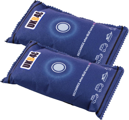 Reusable Car Dehumidifier Silica Gel Moisture Absorber to Eliminate Foggy and Condensation on Windscreen Moisture Damp Absorber for Caravan & Van 350G Moisture Trap Bags (Pack of 2)