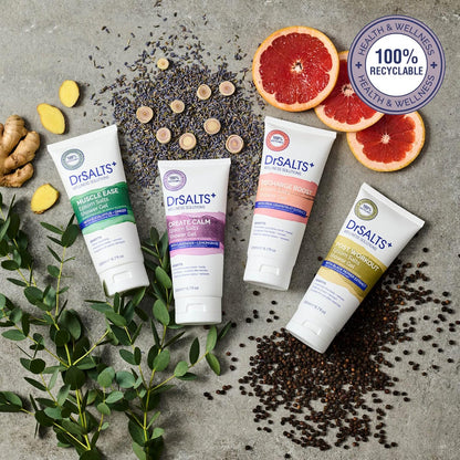 Drsalts+ Create Calm Shower Gel - Soothing Epsom Salts to Relax Body & Mind with Lavender, Chamomile & Lemongrass Essential Oils - Vegan & Cruelty-Free, 200Ml