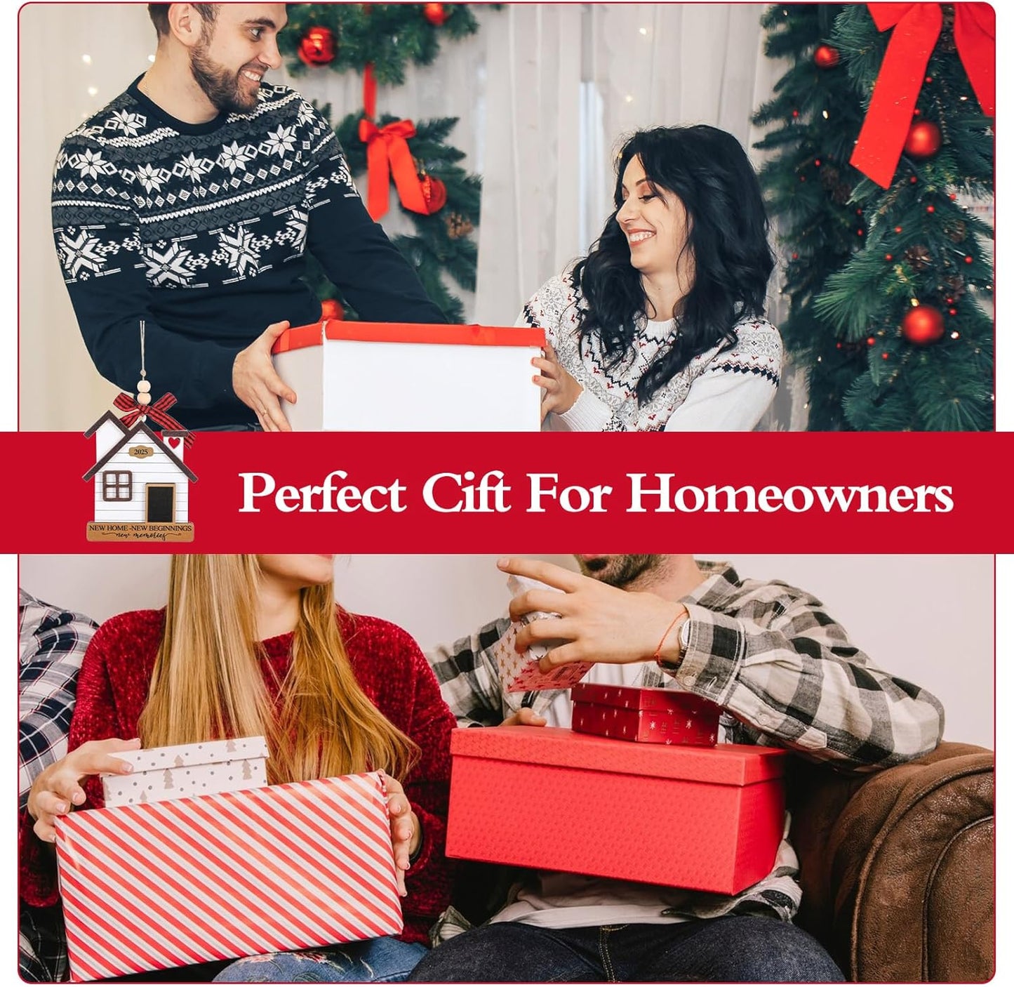 New Home Ornament 2025, House Warming Gifts House Warming Gifts New Home for Women Couple Homeowners New Home Owners Gift Ideas First Christmas New Home Ornament 2025