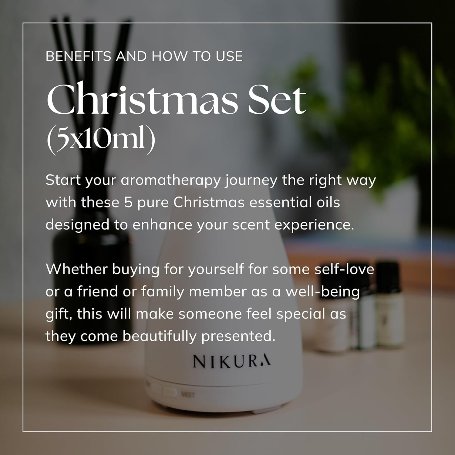 Winter Essential Oils Gift Set - 5 X 10Ml | Essential Oils for Diffusers for Home, Aromatherapy, Candle & Soap Making | Cinnamon Bark, Clove Bud, Lavender, Pine, Sweet Orange | UK Made