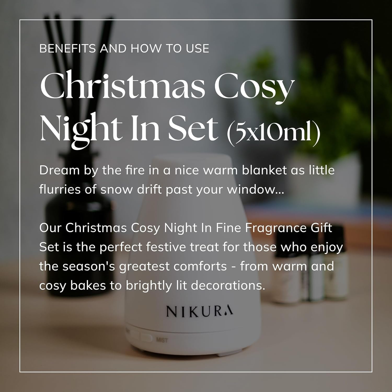 Winter Cosy Night in Fine Fragrance Oil Gift Set - 5 X 10Ml | Great for Diffusers for Home, Soap & Candle Making, Wax Melts, Burner | Bath Bombs, Perfume Scents | UK Made Essential Oils