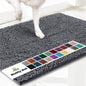 AS-SEEN-ON-TV Highly Absorbent Microfiber Door Mat and Pet Rug, Non Slip Thick Washable Area and Bath Mat Soft Chenille for Kitchen Bathroom Bedroom Indoor and Outdoor - Grey Medium 30"X19"