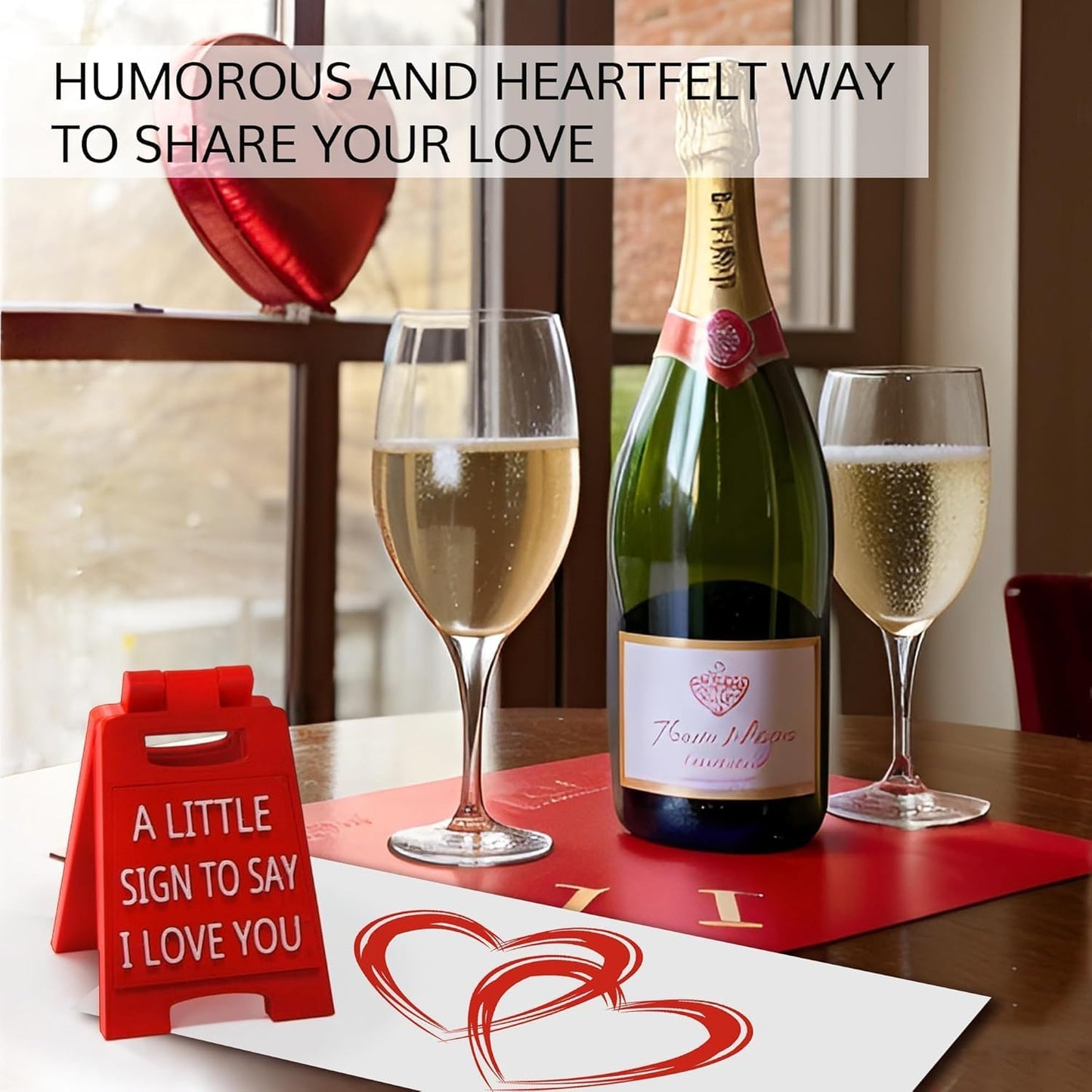 Valentines Day Gifts - Romantic I Love You Sign - Fun Boyfriend Valentine'S Day Gift - Cute Birthday, Christmas, Wedding Gift for Girlfriend, Wife, Fiancee - Mini Sign Decoration