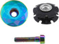 Bicycle Headset Cap Aluminium Alloy Mountain Bike Front Fork Stem Top Cap Bowl Cover with Screw for 28.6Mm Threadless Shaft and Fork