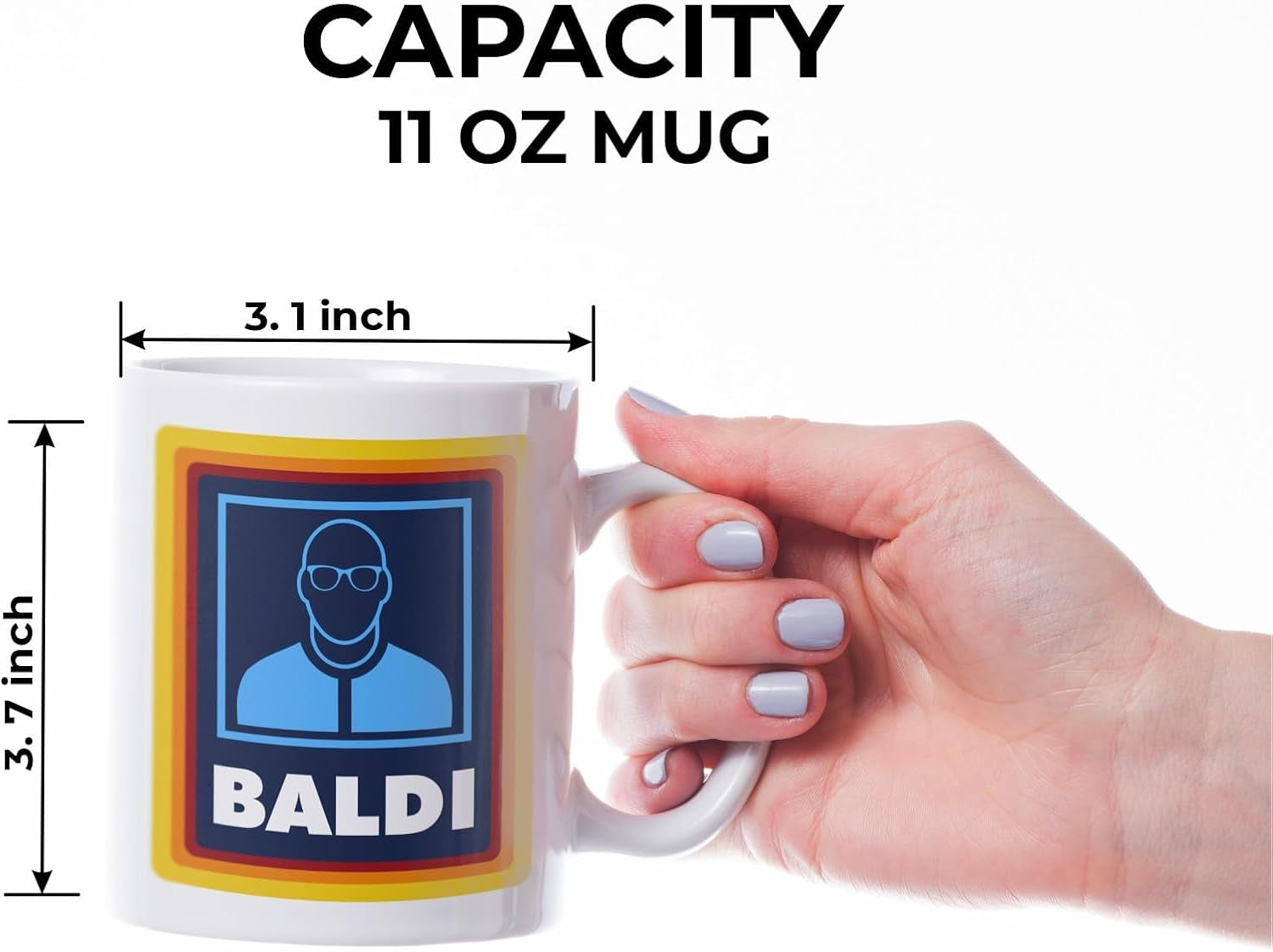 Baldi Gift Mug Funny Gift for Bald Man Gift for Bald Dad. Gift for Stepdad. Baldi Mug Gift for Fathers Fathers Day Mug Grandad Mug Funny Novelty Bald Mens Boys Gift Present for Dad