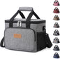 15L (24 Cans) Insulated Lunch Bag, Cooler Bag for Lunch/Work/School/Beach/Picnic (Grey)