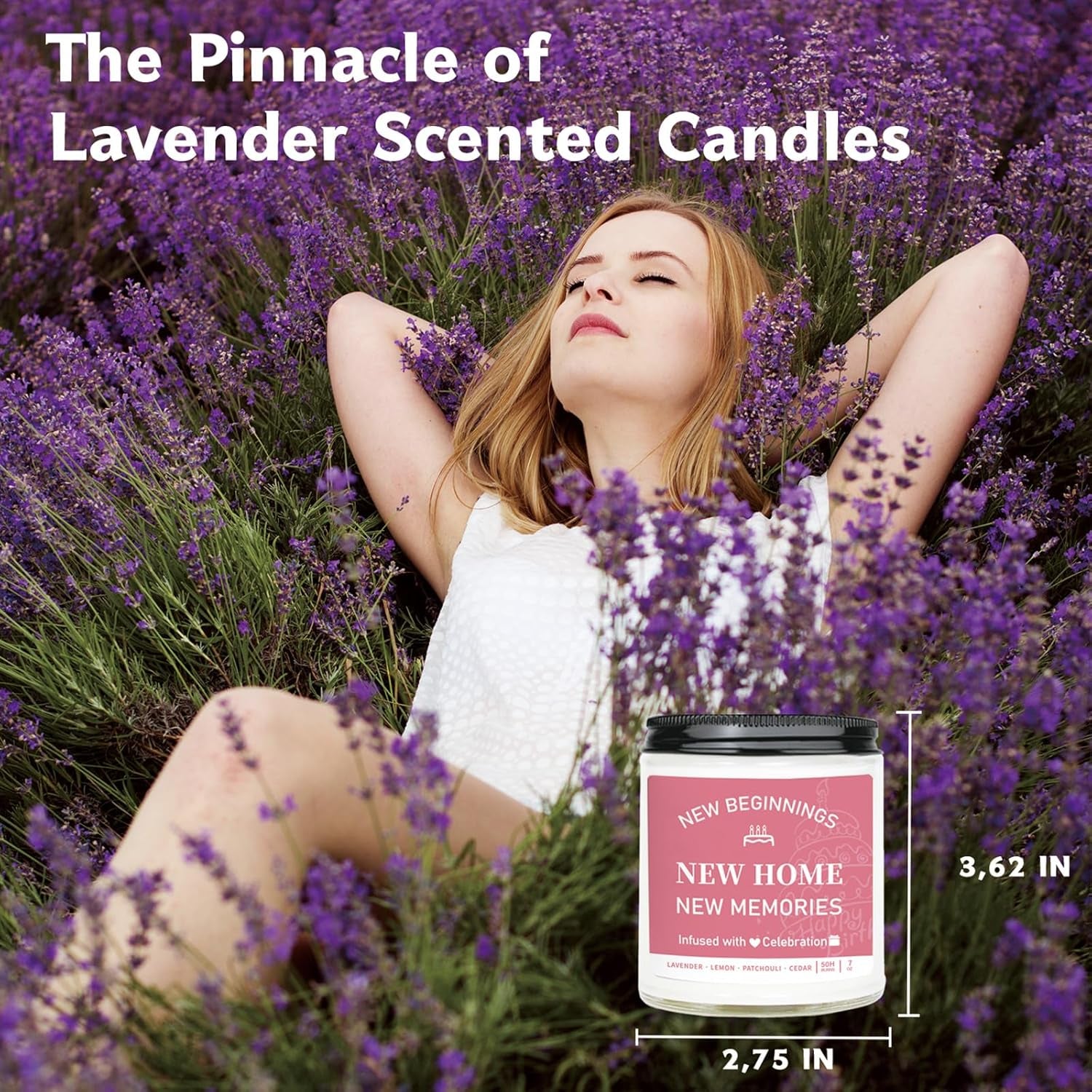 New Home Gifts - House Warming Gifts New Home, Lavender Scented Candle, New Apartment Warming Gifts, New Home Gifts for Couples,New Home Gifts for Friends, Sisters, Colleagues