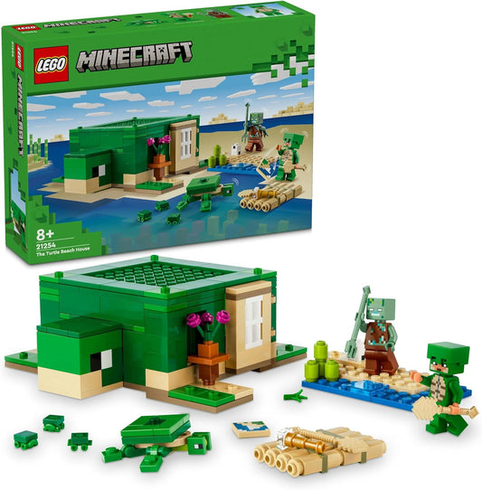 Minecraft the Turtle Beach House Animal-Care Toy for Kids, Girls and Boys Aged 8 plus Years Old, Building Set with Characters and Figures from the Game, Gift for Gamers 21254