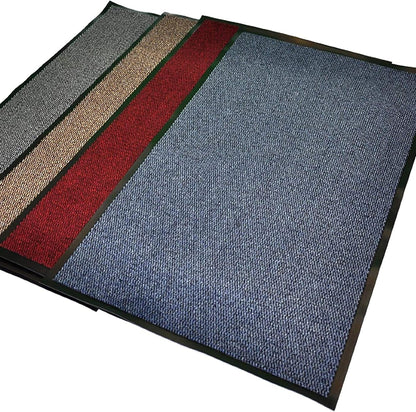 Extra Large Big Dark Light Grey Hardwearing Heavy Duty Black PVC Edge Pile Top Rubber Barrier Entrance Door Kitchen Utility Dust Floor Mats Rugs 90Cm X 150Cm