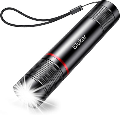 LED Torch Rechargeable, 2000L Super Bright Adjustable Focus Flashlight, 4 Lighting Modes, Long Battery Life, Waterproof Pocket Size Torch for Power Cuts, Emergency, Camping, Hiking, Outdoor