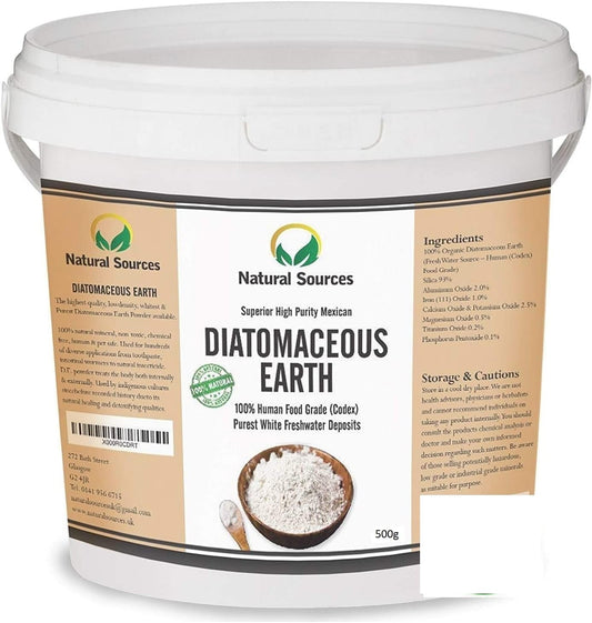 Superior Diatomaceous Earth Food Grade 500G - Diatomaceous-Earth Superior Food Grade UK by ™ Full Ebook! Premium Fresh Water Source! Use for Health, Pets, Pest Control, for Chickens…