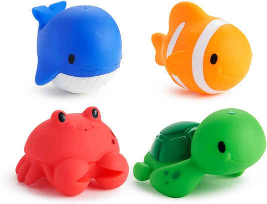 Ocean Squirters Baby Bath Toy | Bath Toys for Children and Toddlers | Baby Essentials | Baby Bath Toys & Shower Toys for Children | 4 Pack | Ocean