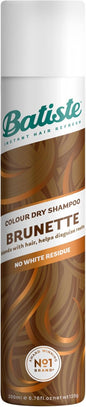 Dry Shampoo in Brunette with a Hint of Colour 200Ml, No Rinse Spray to Refresh Hair in between Washes, No White Residue for Brown Hair