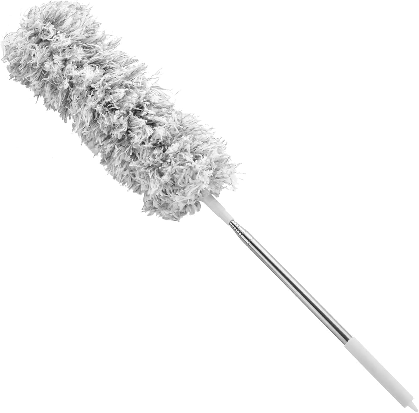 Extendable Microfiber Duster Duster with 108" Telescoping Extension Pole No Scratch to Ceiling Washable Hand Duster for Cleaning High Ceiling Fans Blinds Cobweb Cars