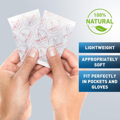 Handwarmers - 10 or 40 Pairs - EXTRA WARM - Hand Heat Pads - 12 Hours Warm Hands - Instant Heat - Air Activated - Purely Natural