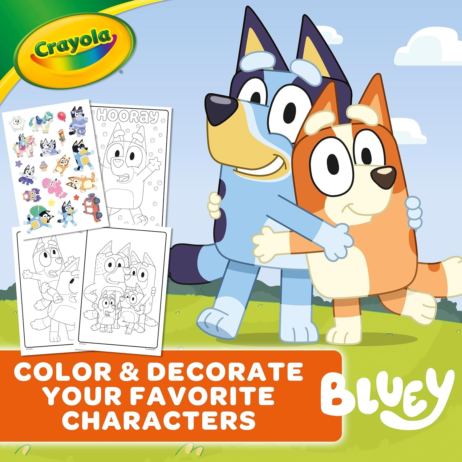 Colouring Book - Bluey | 96 Pages of Bluey Colouring Fun | Sticker Sheet Included | Ideal for Kids Aged 3+