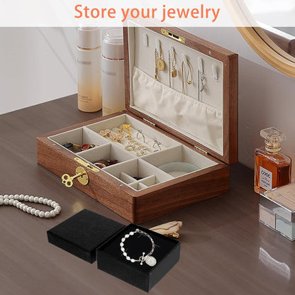 Small Jewellery Gift Box, 4 PCS Square Bracelet Boxes Cardboard Jewellery Boxes Kraft Bangle Box Storage Case for Packaging Necklace Ring Earrings Display