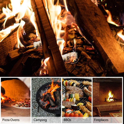 Natural Firelighters - 200 Pack | Eco Friendly Wood Firelighters | Quick Wood Wax Flame Fire Starters | Safe to Use | Ideal for Stoves, Open Fires, Bbq'S & Pizza Ovens