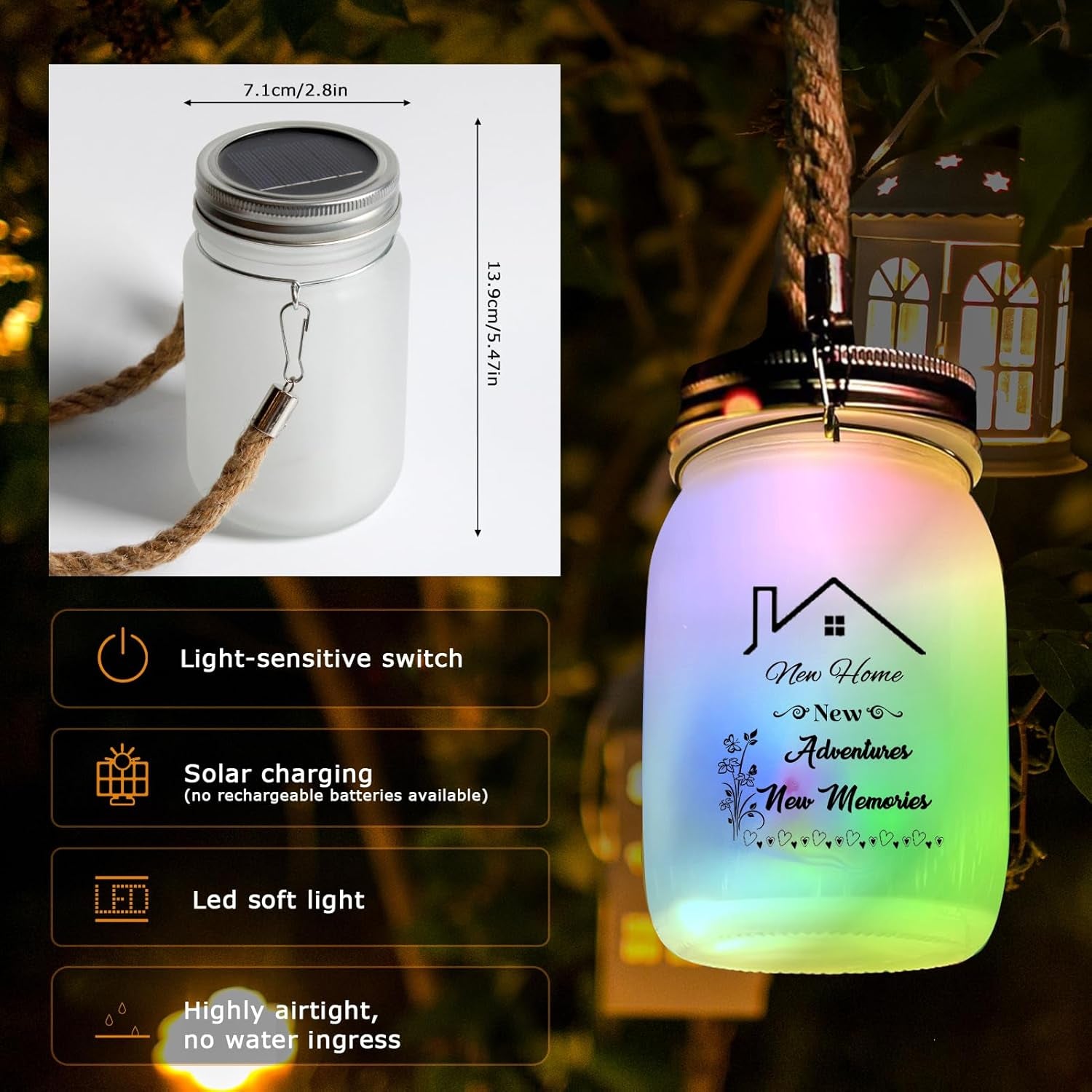 New Home Gifts, Housewarming Gifts Ideas for New Home, Personalised Solar Lantern Light, New Home Gifts for Couple, New Home Gifts for Family, New Home Gift for Friends, Special Gifts for New Home