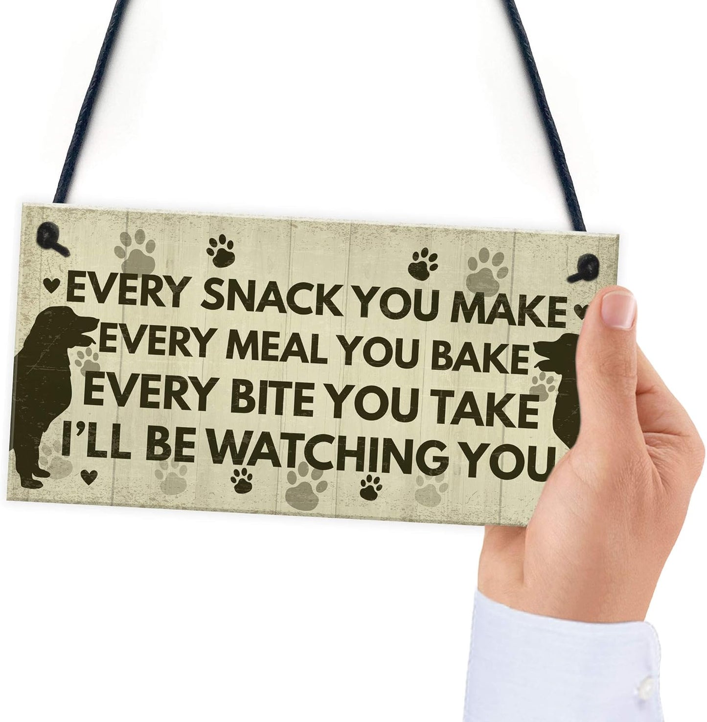 Funny Dog Signs and Plaques Birthday Gift for Dog Lovers Novelty Dog Sign for Home Animal Pet Sign