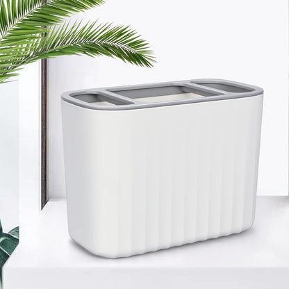 Toothbrush Holder, Multifunctional Electric Toothbrush Holder, Bathroom Easy-Store Toothbrush Caddy ​Toothpaste Razors Storage Organizer for Bathroom Countertop Vanity Counter Sink Organizer (White)
