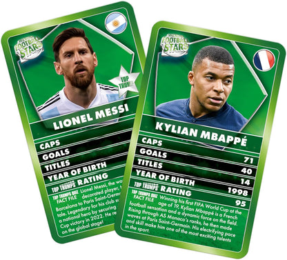 World Football Stars Specials Card Game Green, Play with Lionel Messi, Neymar and Harry Kane, Educational Gift and Toys for Ages 6 Plus