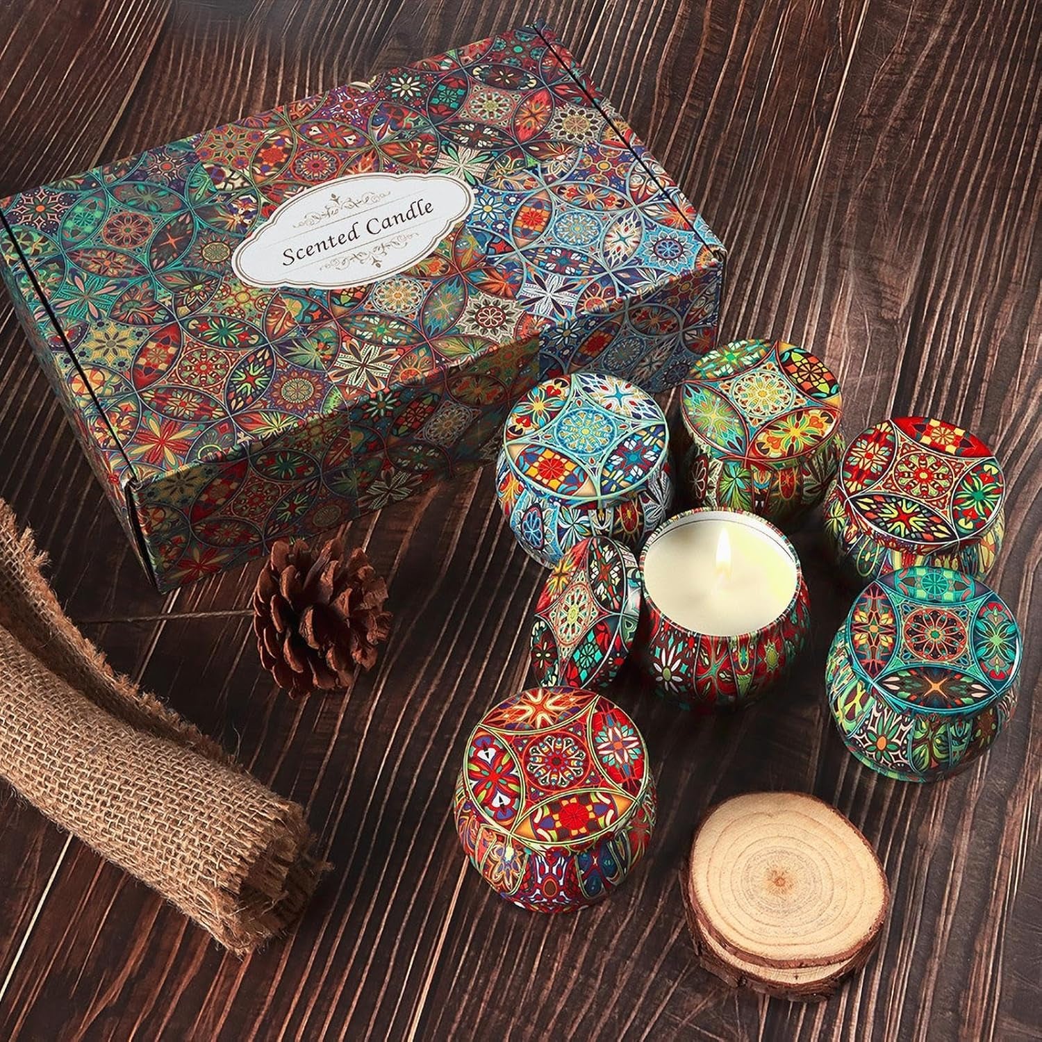 Scented Candles for Home | 6X Yoga Candles,Natural Soy Lasting Scented Candles for Home Aromatherapy Candle Set for Creating Relaxing Ambience