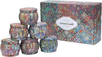 Scented Candles Gift Set, 6 Pack Candles for Home Scented, Long Lasting Soy Wax Aromatherapy Candle Set for Spa, Yoga, Table Decoration