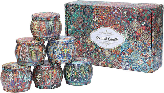 Scented Candles Gift Set, 6 Pack Candles for Home Scented, Long Lasting Soy Wax Aromatherapy Candle Set for Spa, Yoga, Table Decoration