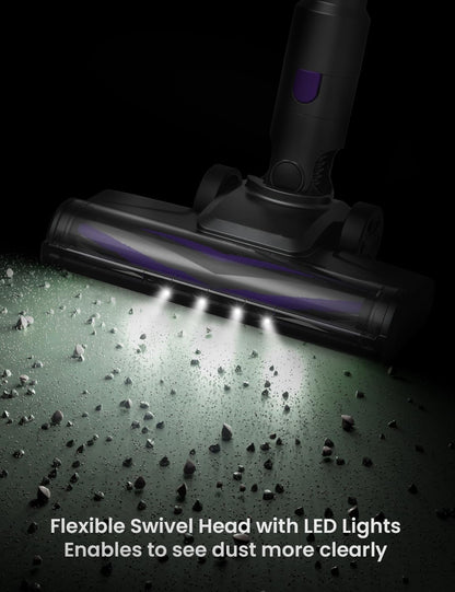 V8Pro Cordless Vacuum Cleaner with Upgraded Floor Brush, up to 40Mins Runtime, 30Kpa Stick Vacuum with Touch Screen, Self-Standing Lightweight Handheld Vacuum for Hard Floor Carpet Pet Hair