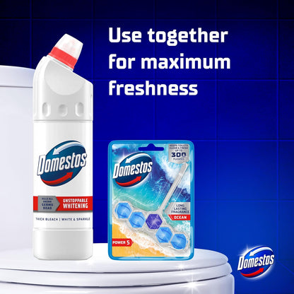 White & Sparkle Thick Bleach Disinfectant That Eliminates 99.99% of Bacteria and Viruses* Unstoppable Whitening Power 750 Ml