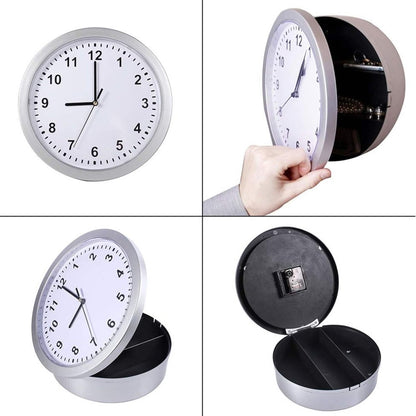 Wall Clock Hidden Safe Secret Wall Clock Safes Container Box for Money Stash Valuables Jewelry Cash Storage Safe Box Kitchen Storage Man Cave Secret Stash Box