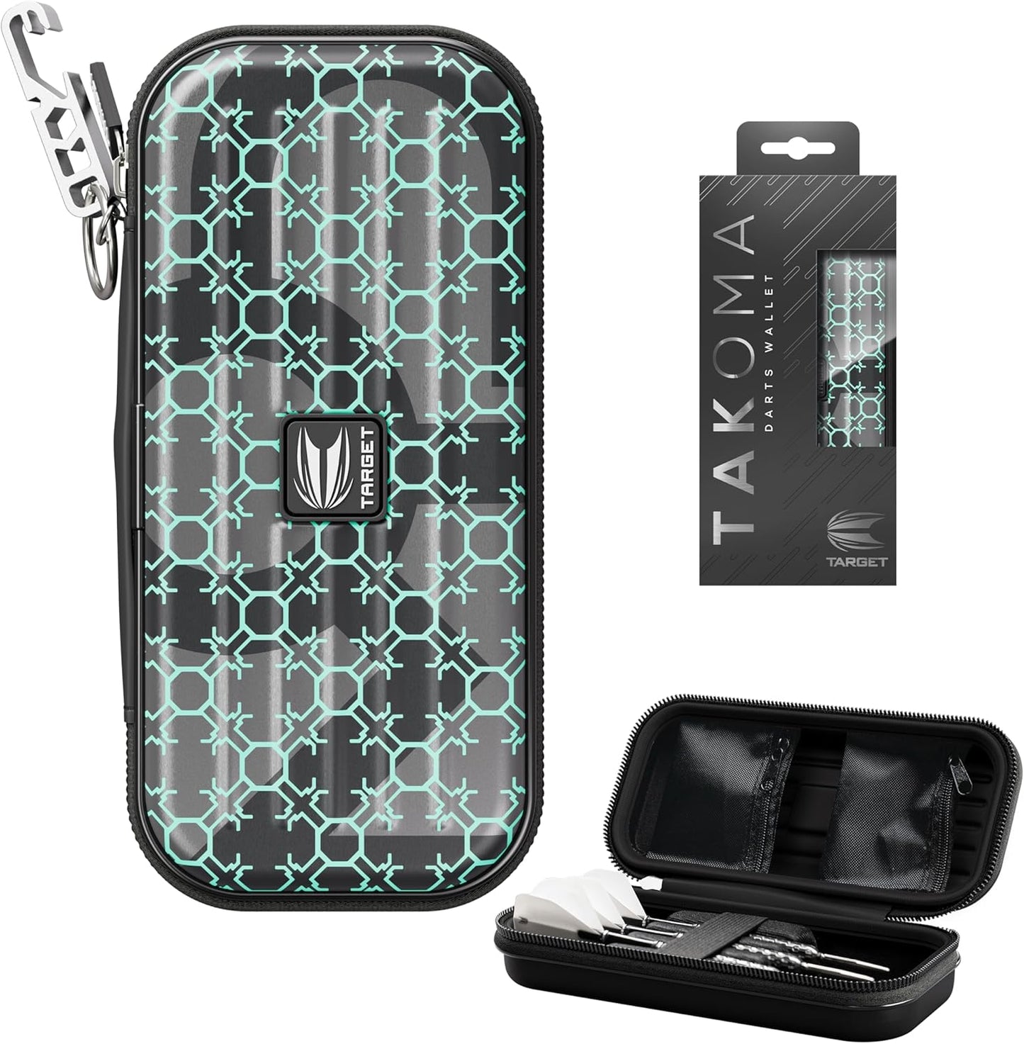 Darts Takoma Darts Wallet, Regular Size, MOD Design | Darts Case Holds 3 Darts | Protective EVA Dart Holder with Pouches & Key Fob
