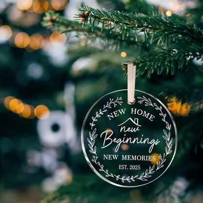 New Home Gifts, Creative round Acrylic Hanging Ornament 2025, Housewarming Gifts Ideas for Couple Friends Family